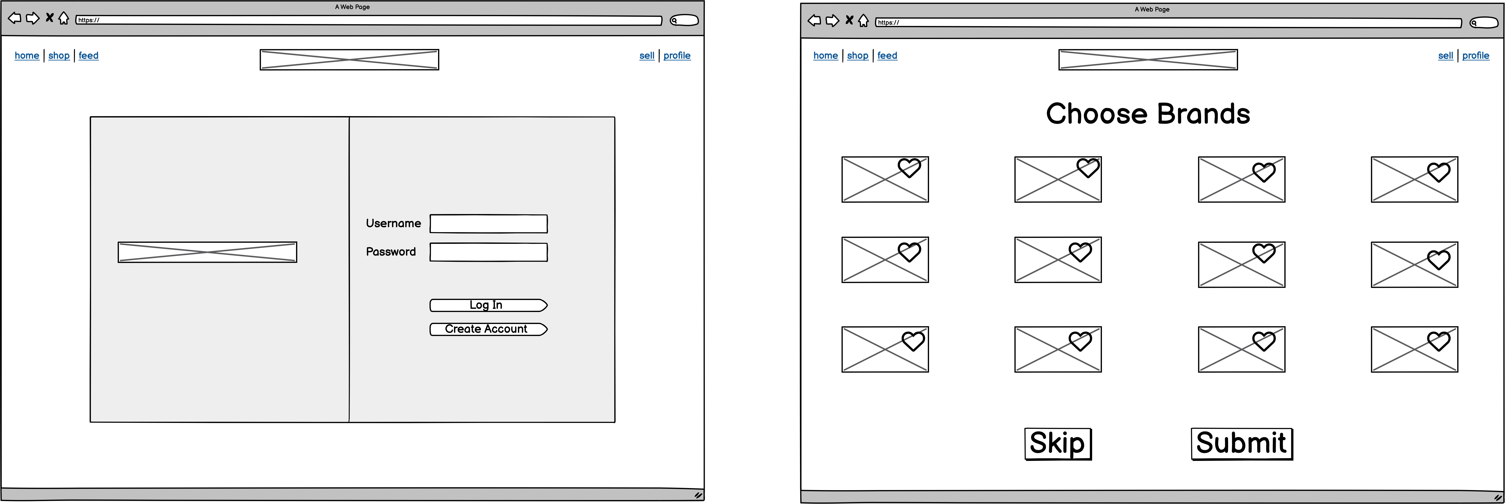 first set of final wireframes