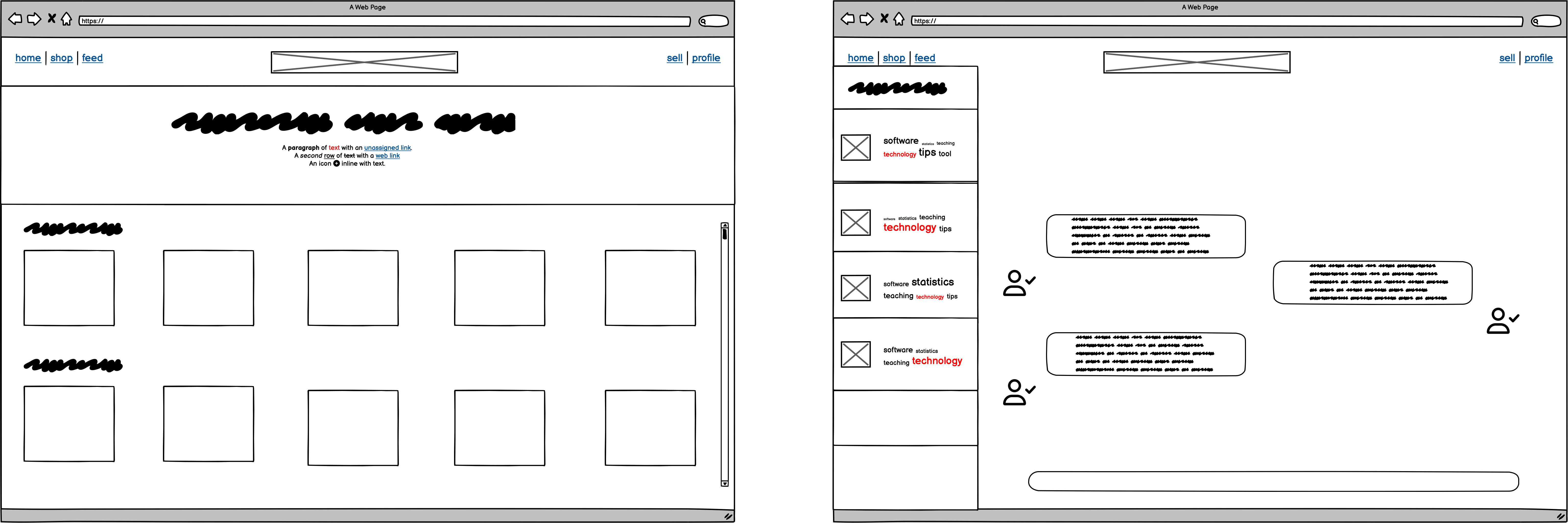 second set of final wireframes